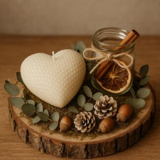 Vela corazón con joya